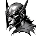 Loki helmet and from there 3 Lokis come out, some good, one bad and one serious tattoo design idea