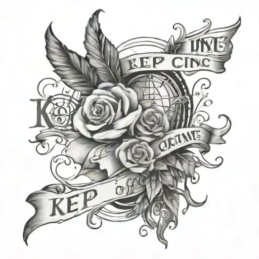 keep going, don't give up, make your dreams come true tattoo design idea