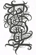 A beautiful calligraphy design featuring a line from a poem by Haidar Baba tattoo design idea