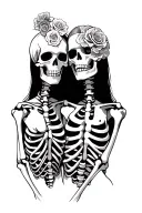 Skeleton Couple tattoo design idea