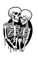 Skeleton Couple tattoo design idea