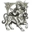 Goddess Durga tattoo design idea