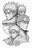 Obito uchiha older and younger self improvement tattoo design idea