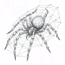 gothic spider crawling up tattoo design idea