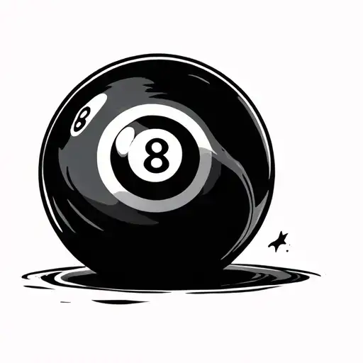 eight ball tattoo design idea