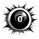 eight ball tattoo design idea