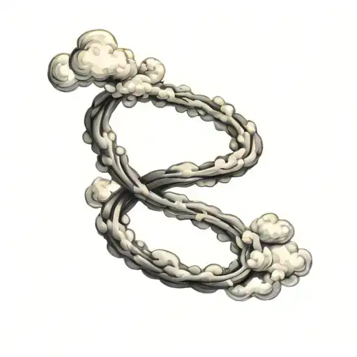 Filler Clouds and Smoke tattoo design idea