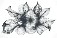 blackout lines of pattern tattoo design idea