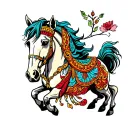 spirit horse tattoo design idea