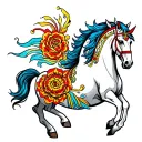 spirit horse tattoo design idea