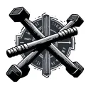 Barbell Cross tattoo design idea