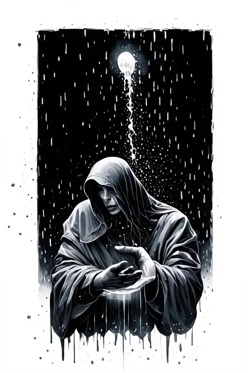 And just like the rain, You cast the dust into nothingAnd wash out the salt from my hands tattoo design idea