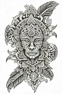 Aztec pattern inspired tattoo design idea