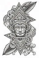 Aztec pattern inspired tattoo design idea