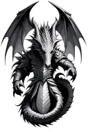 fantasy, epic, dragon, gothic, castle, knight tattoo design idea