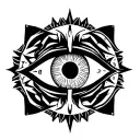 vegvisir zeus eye tattoo design idea