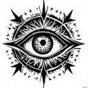vegvisir zeus eye tattoo design idea