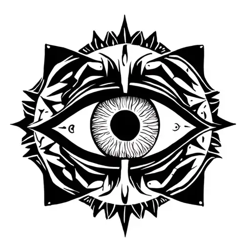 vegvisir zeus eye tattoo design idea