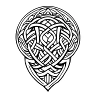 Dwarven knot, circle, sycamore tree tattoo design idea