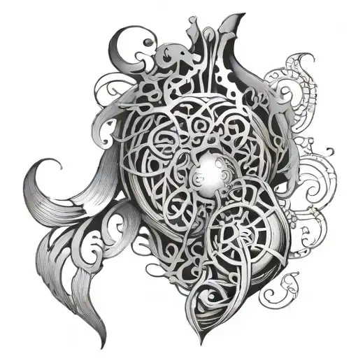 Combining Heartbeat and Javad tattoo design idea