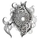 Combining Heartbeat and Javad tattoo design idea