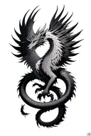 Phoenix, Kurama, 3 headed wolf, Hecate, serpent dragon tattoo design idea