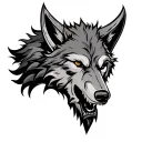 Viking Wolf Shield tattoo design idea