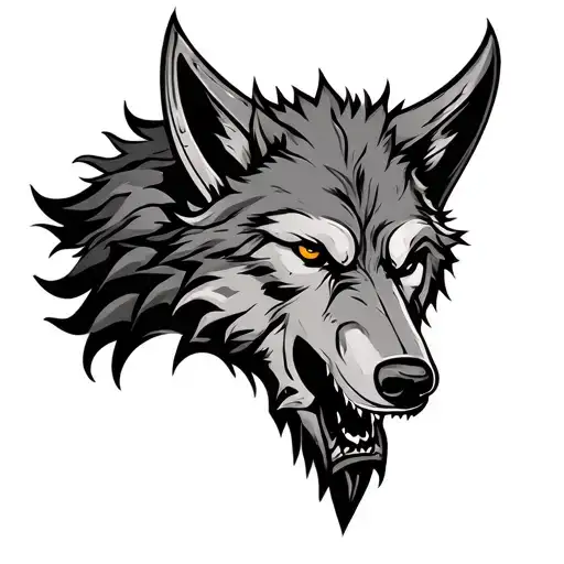 Viking Wolf Shield tattoo design idea
