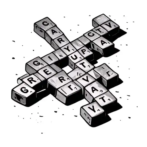 Crossword Puzzle tattoo design idea