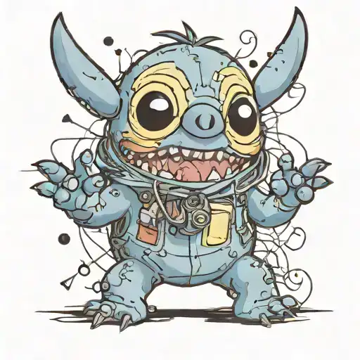 Stitch, Minions, HeyHey tattoo design idea