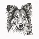Sheltie tattoo design idea