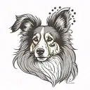 Sheltie tattoo design idea