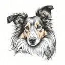 Sheltie tattoo design idea