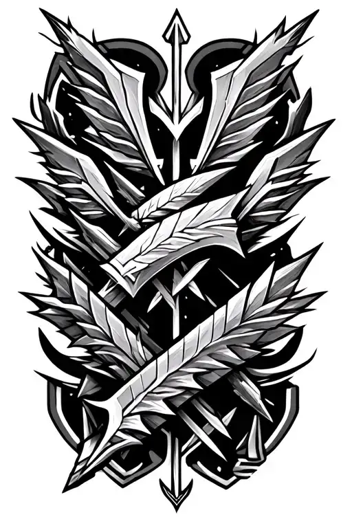 Arrows tattoo design idea