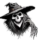 SCARY SCARECROW CURIFIED tattoo design idea