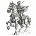 roman cavalry tattoo design idea