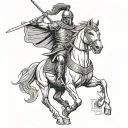 roman cavalry tattoo design idea