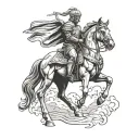 roman cavalry tattoo design idea
