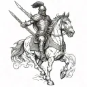 roman cavalry tattoo design idea