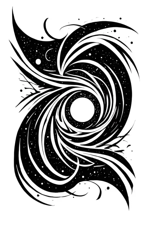 Fibonacci Milky Way Galaxy tattoo design idea