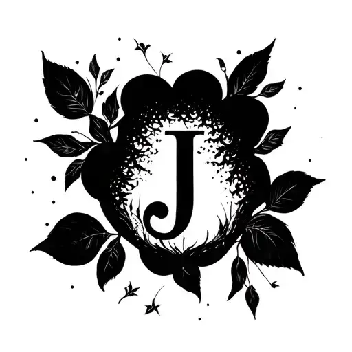 Need to show big size J only and hidden - anani tattoo design idea