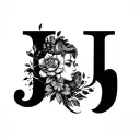 Need to show big size J only and hidden - anani tattoo design idea
