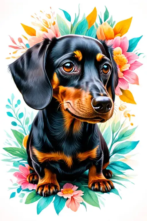 dachshund tattoo design idea