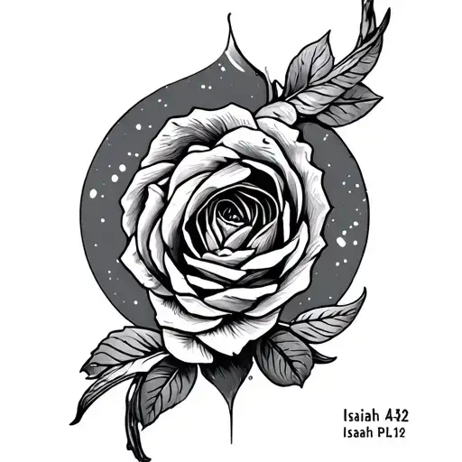 Isaiah 43 2 tattoo design idea
