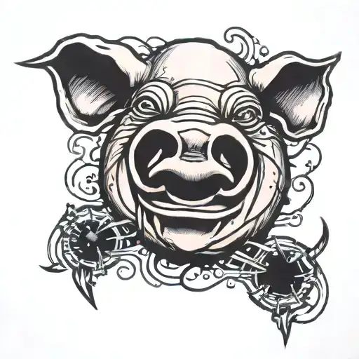 Pink Floyd Pig tattoo design idea