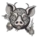 Pink Floyd Pig tattoo design idea