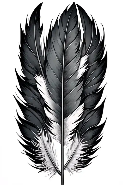 arrow and feather tattoo design idea
