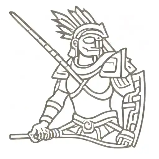 Mayan warrior tattoo design idea