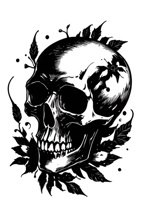 Skull tattoo design idea