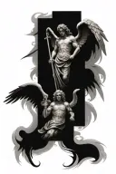 angels and st michael tattoo design idea